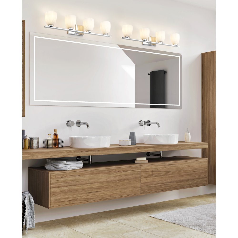 Z-Lite Naya 4 Light Vanity in Chrome color, Steel frame. Picture 6
