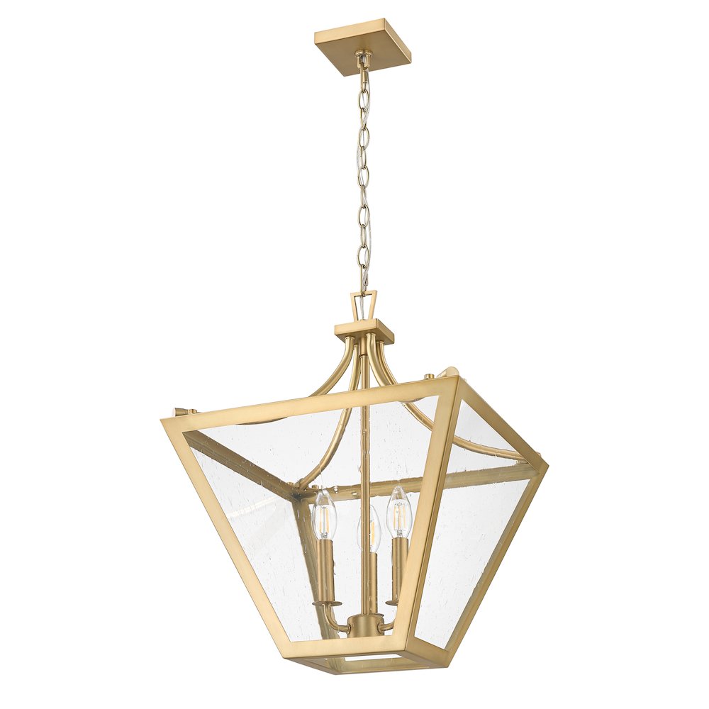 Z-Lite 3 Light Chandelier, Rubbed Brass. Picture 7