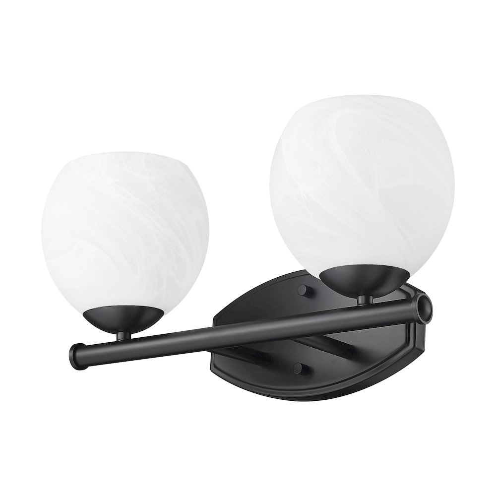 Z-Lite 2 Light Vanity, Matte Black. Picture 7