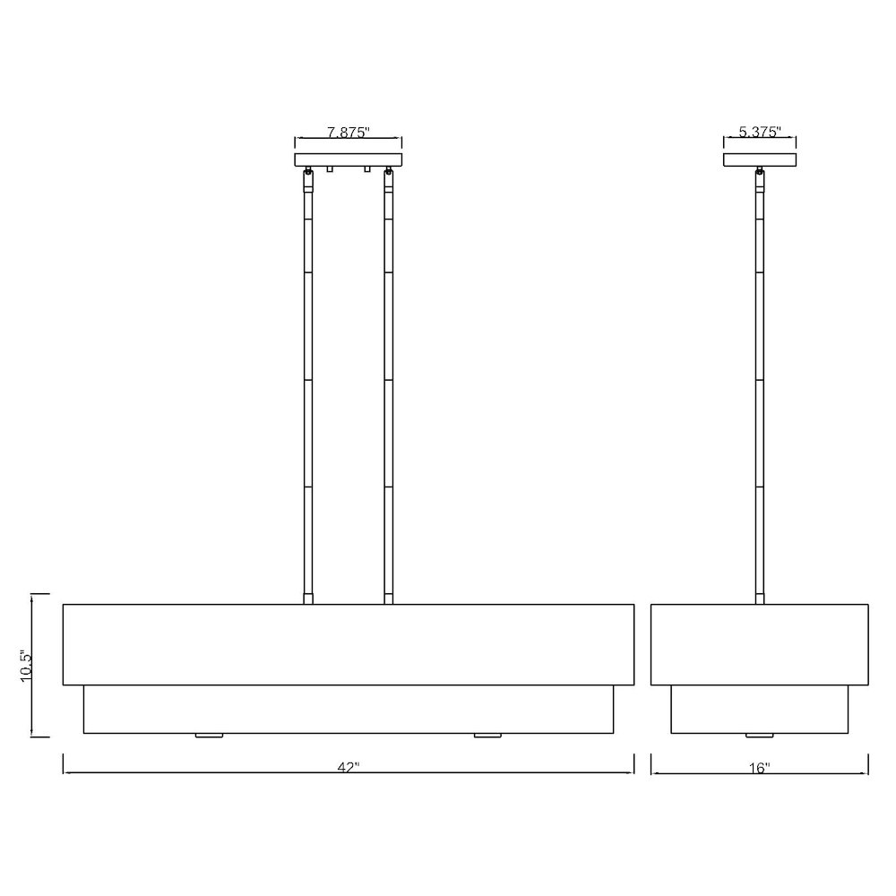 Z-Lite 5 Light Linear Chandelier. Picture 8