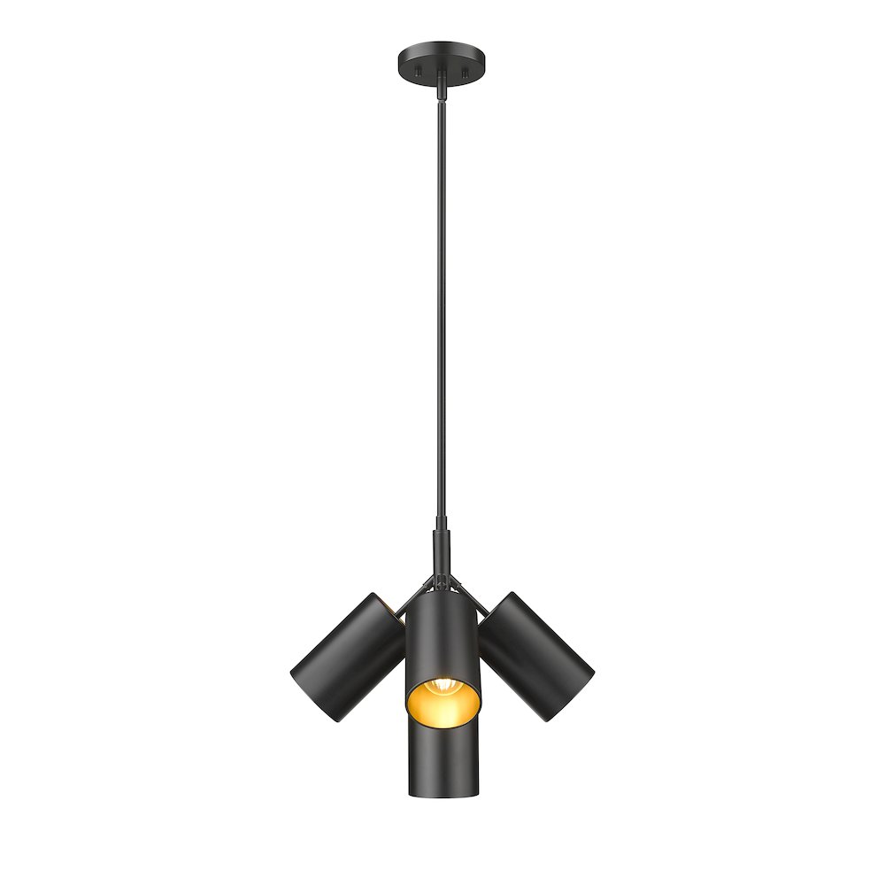 Lumina 5 Light Matte Black Chandelier. Picture 4