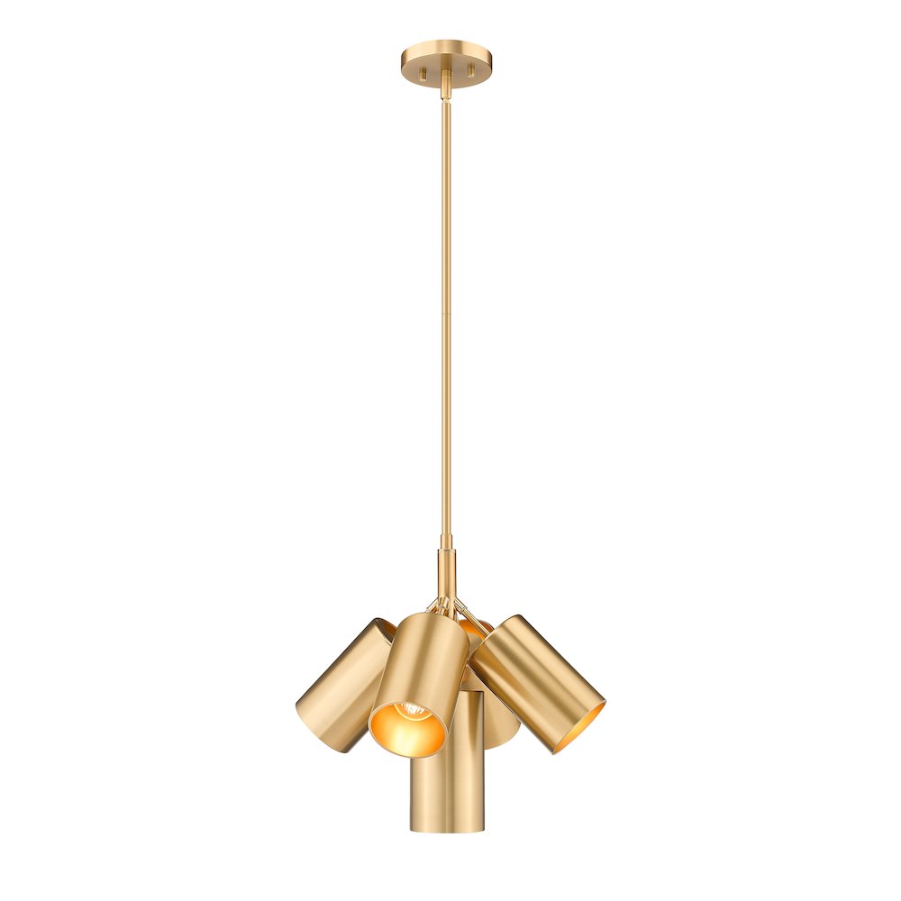 Lumina 5 Light Modern Gold Chandelier. Picture 1