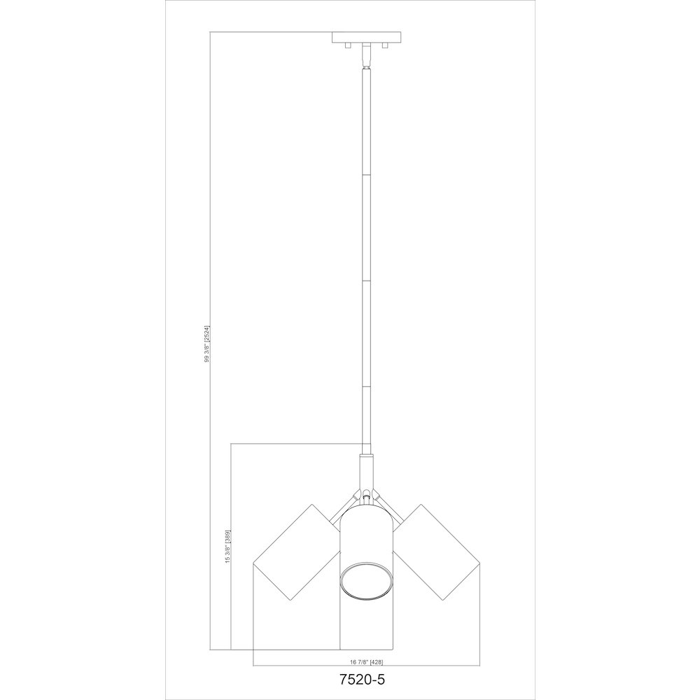 Lumina 5 Light Modern Gold Chandelier. Picture 8