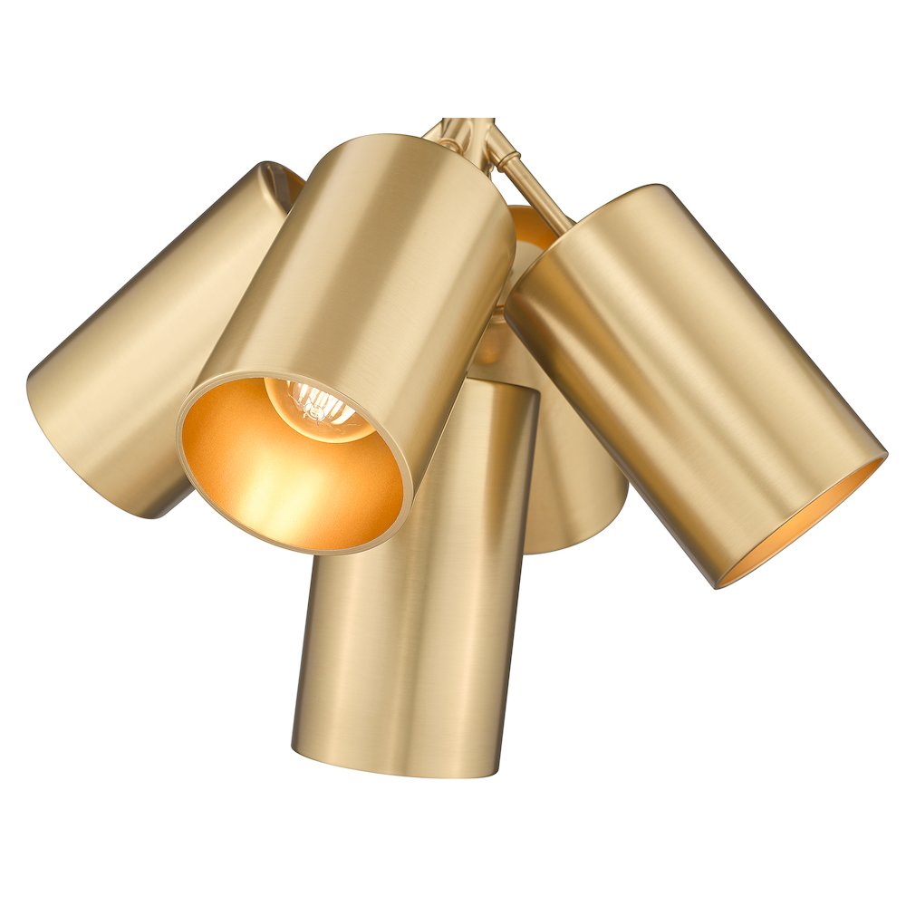 Lumina 5 Light Modern Gold Chandelier. Picture 6
