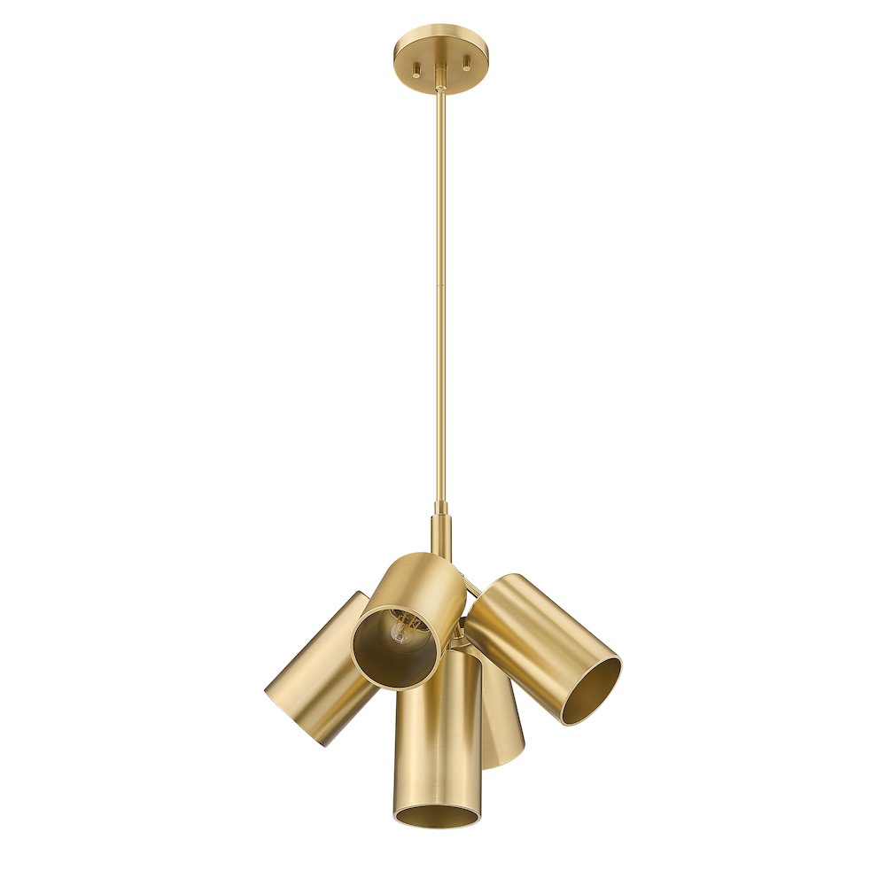 Lumina 5 Light Modern Gold Chandelier. Picture 7