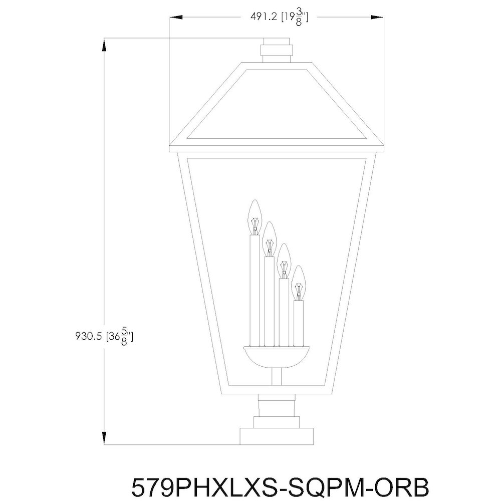 Z-Lite 4 Light Outdoor Pier Mounted Fixture. Picture 8