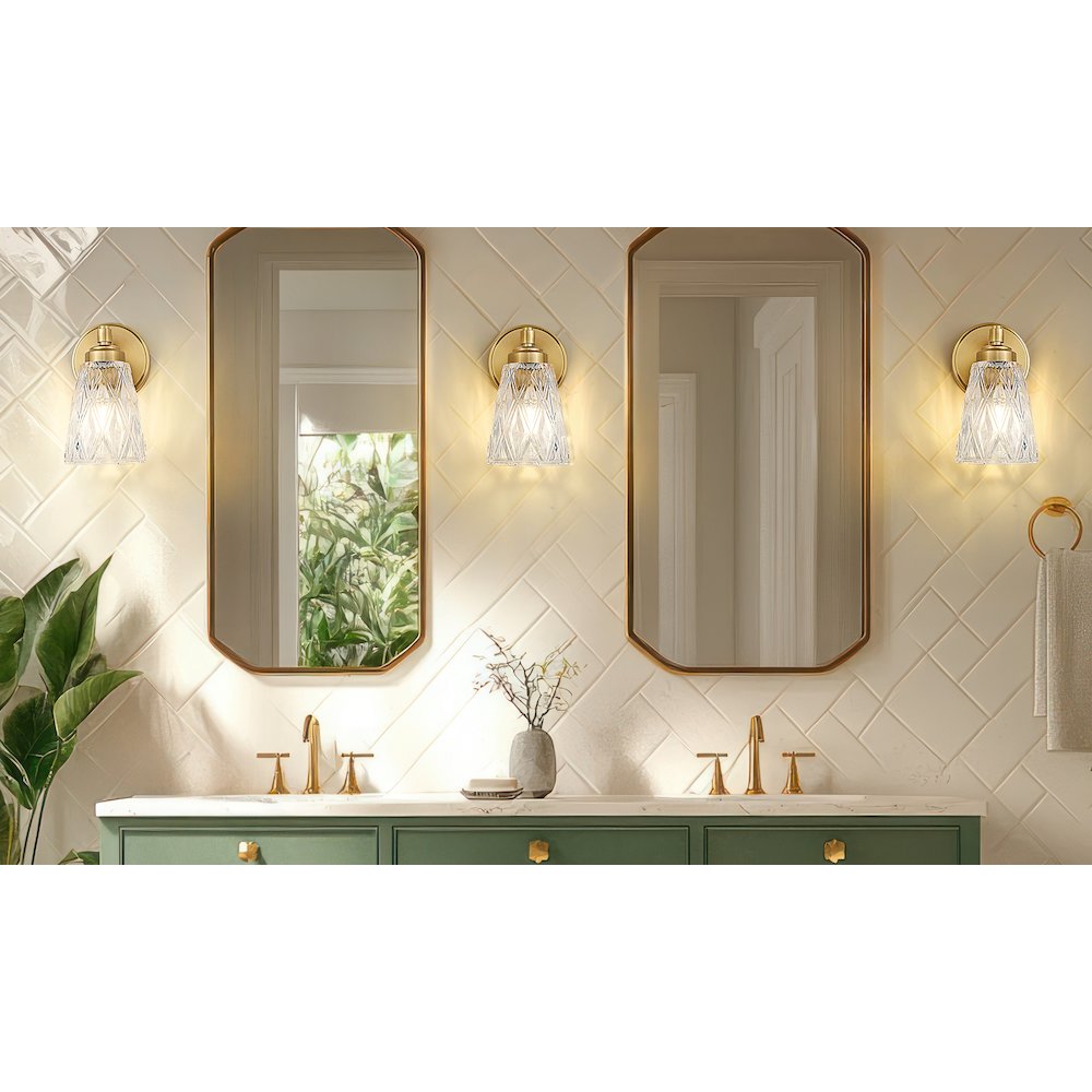 Z-Lite 1 Light Wall Sconce, Modern Gold. Picture 5