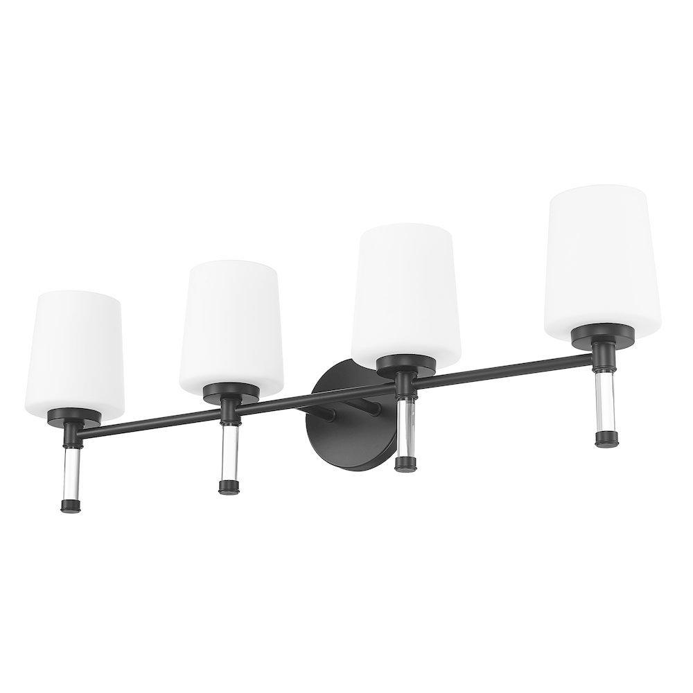 Z-Lite 4 Light Vanity, Matte Black. Picture 7