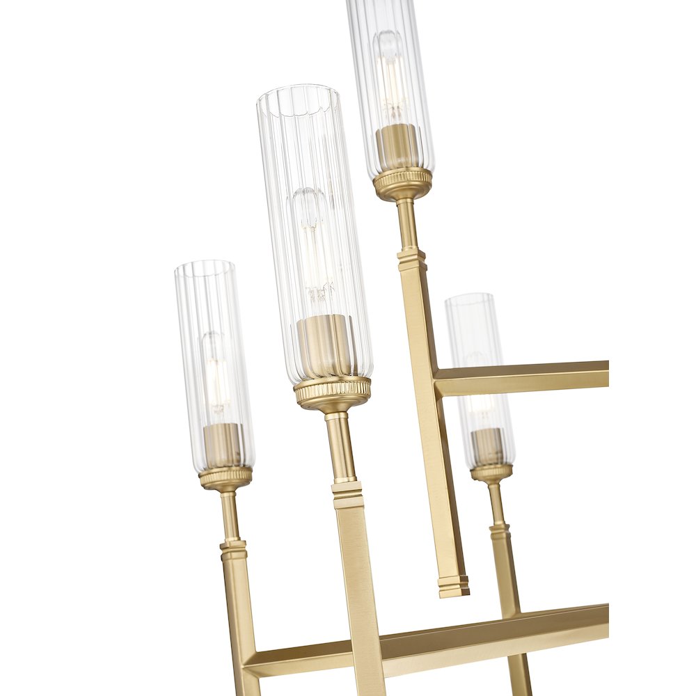 Z-Lite 9 Light Chandelier, Modern Gold. Picture 4