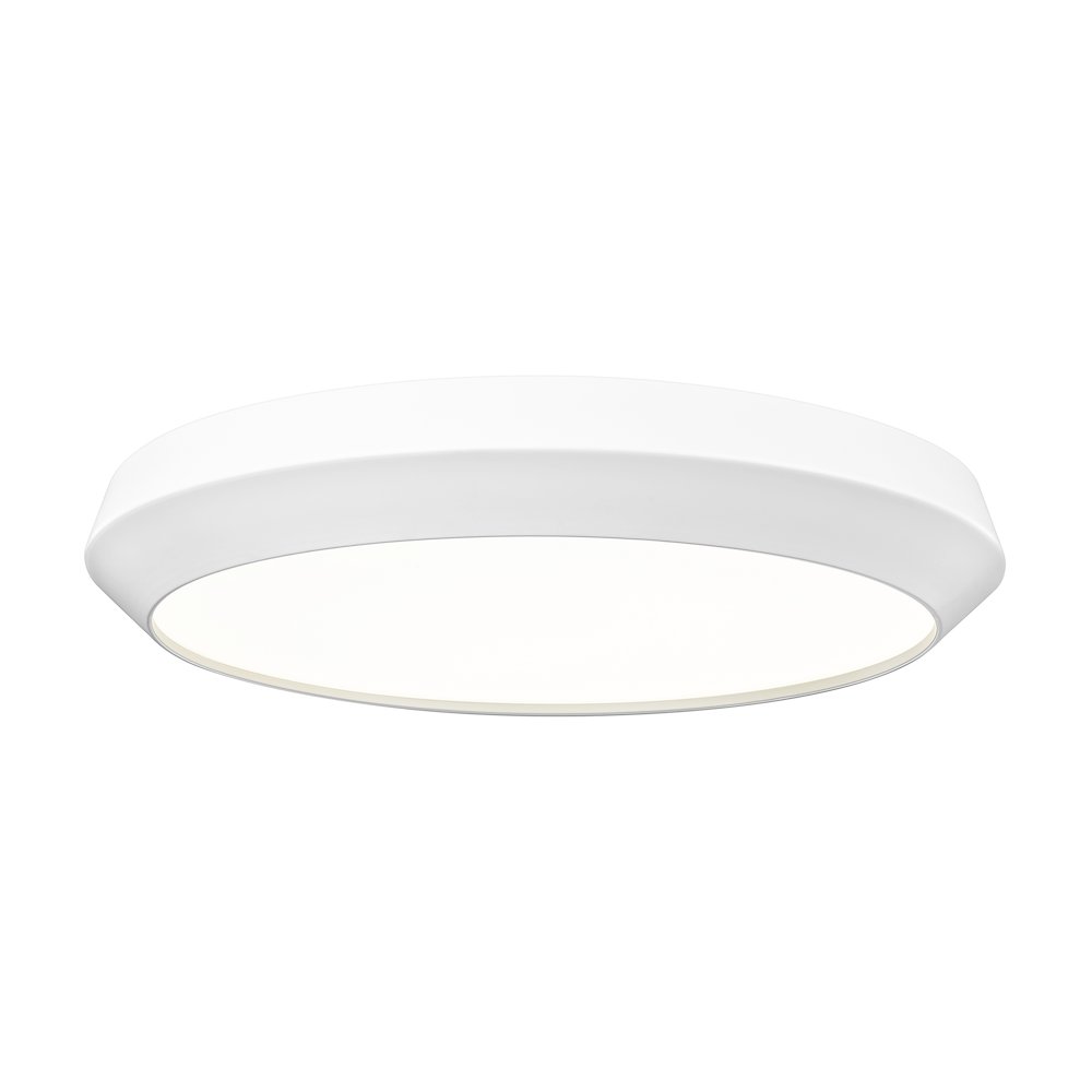 Z-Lite 1 Light Flush Mount, Matte White. Picture 1