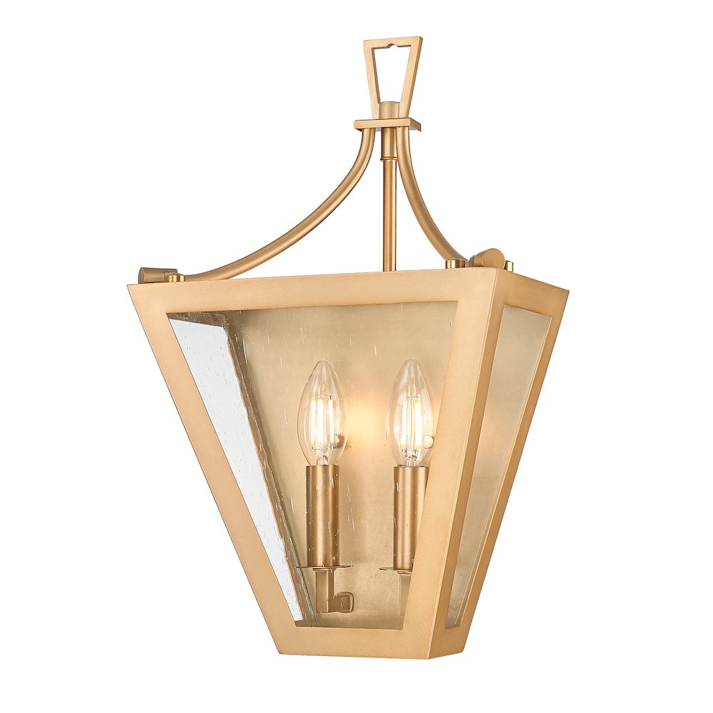 Z-Lite 2 Light Wall Sconce, Rubbed Brass. Picture 1