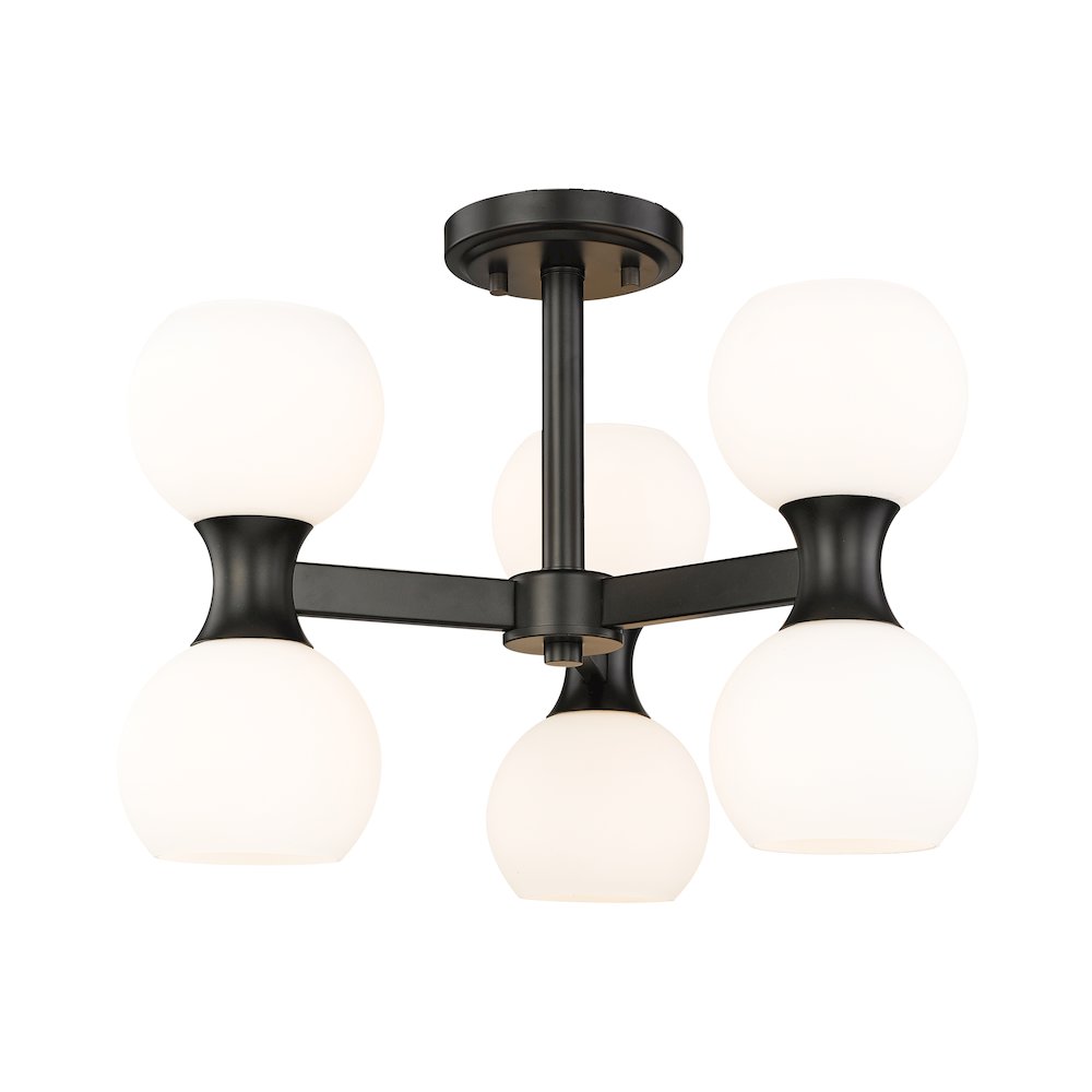 Z-Lite 6 Light Semi Flush Mount. Picture 1