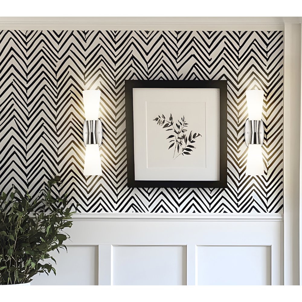 Z-Lite 2 Light Wall Sconce, Polished Nickel. Picture 6