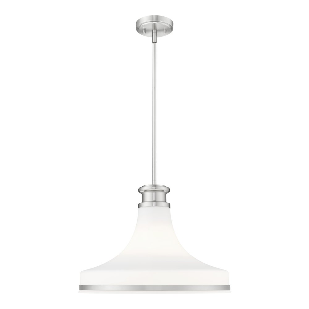 Z-Lite 1 Light Pendant, Brushed Nickel. Picture 1
