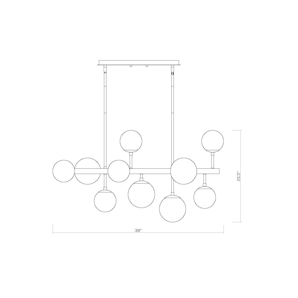 Z-Lite 11 Light Linear Chandelier. Picture 8