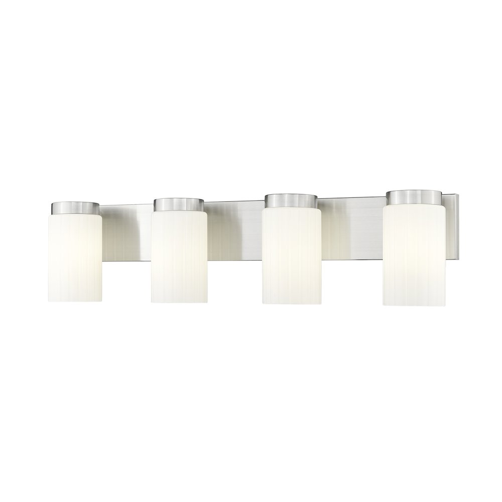 Z-Lite Burk 4 Light Vanity, Brushed Nickel. Picture 1