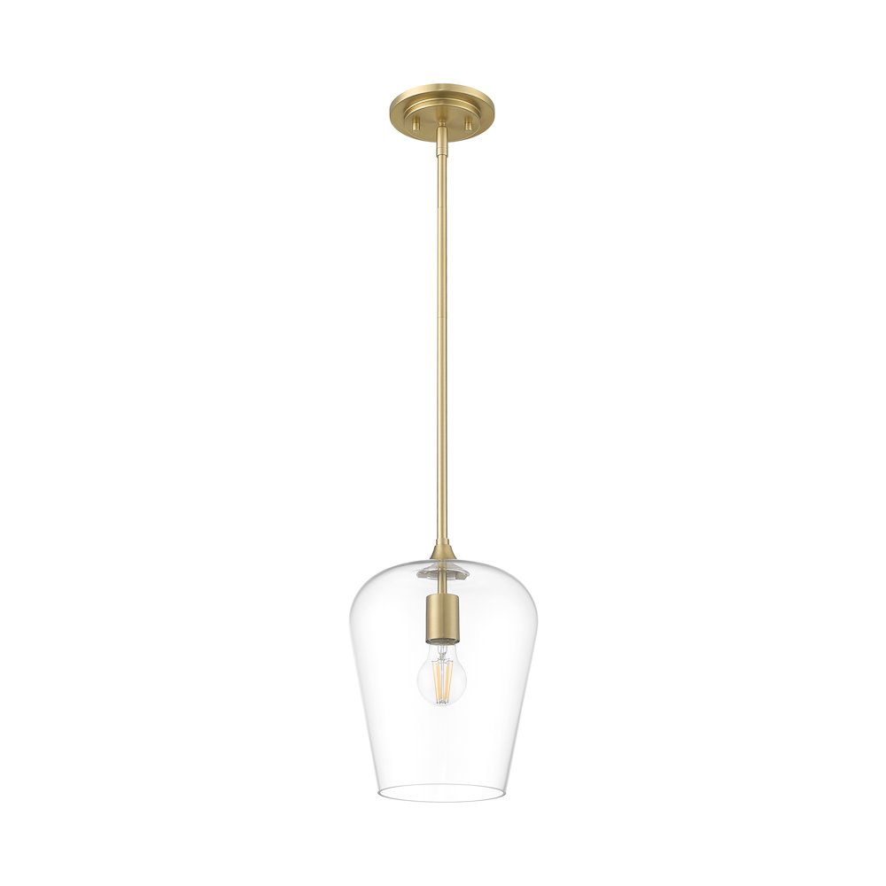 Z-Lite 1 Light Pendant, Burnished Brass. Picture 7