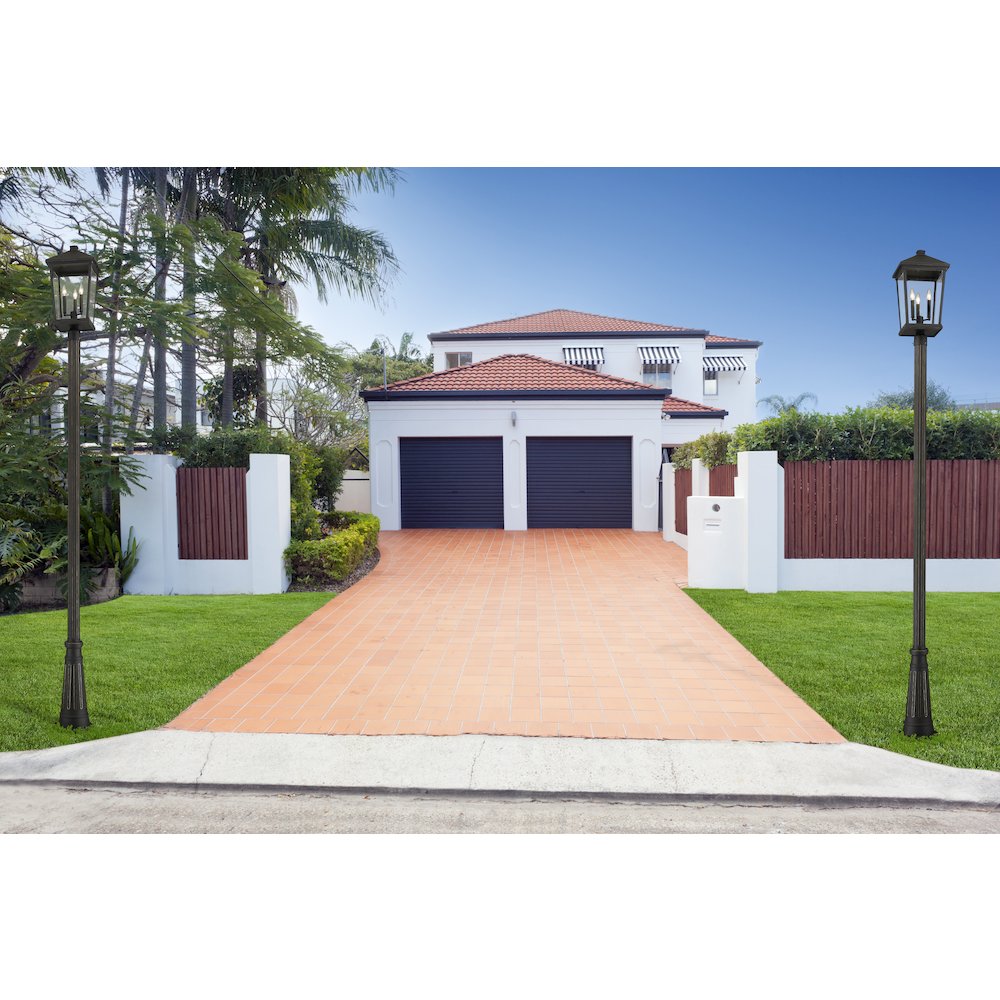 Z-Lite 3 Light Outdoor Post Mounted Fixture. Picture 2