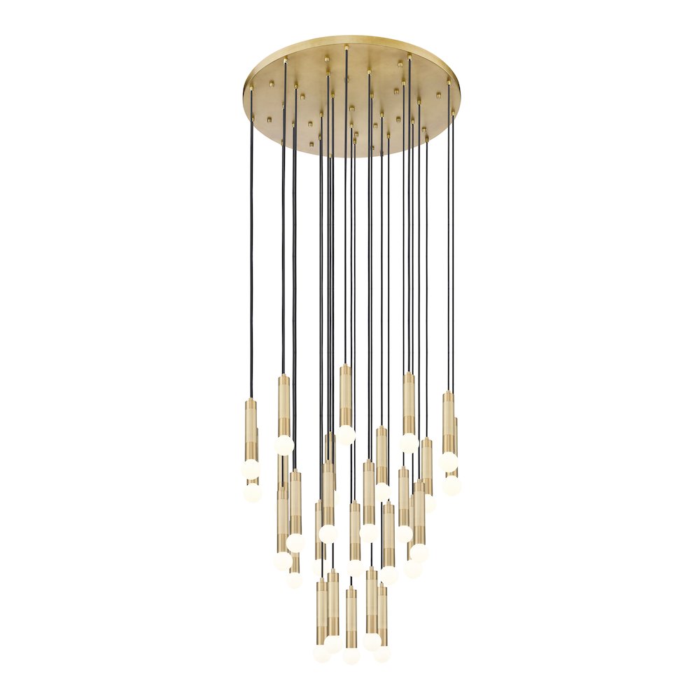 Z-Lite Stari 27 Light Chandelier in Modern Gold color, Steel frame. Picture 2