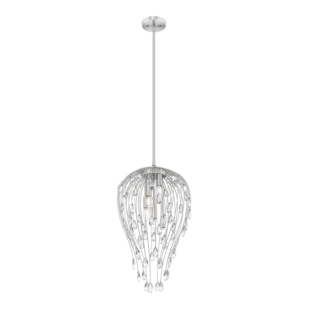 Z-Lite 5 Light Pendant, Brushed Nickel. Picture 3