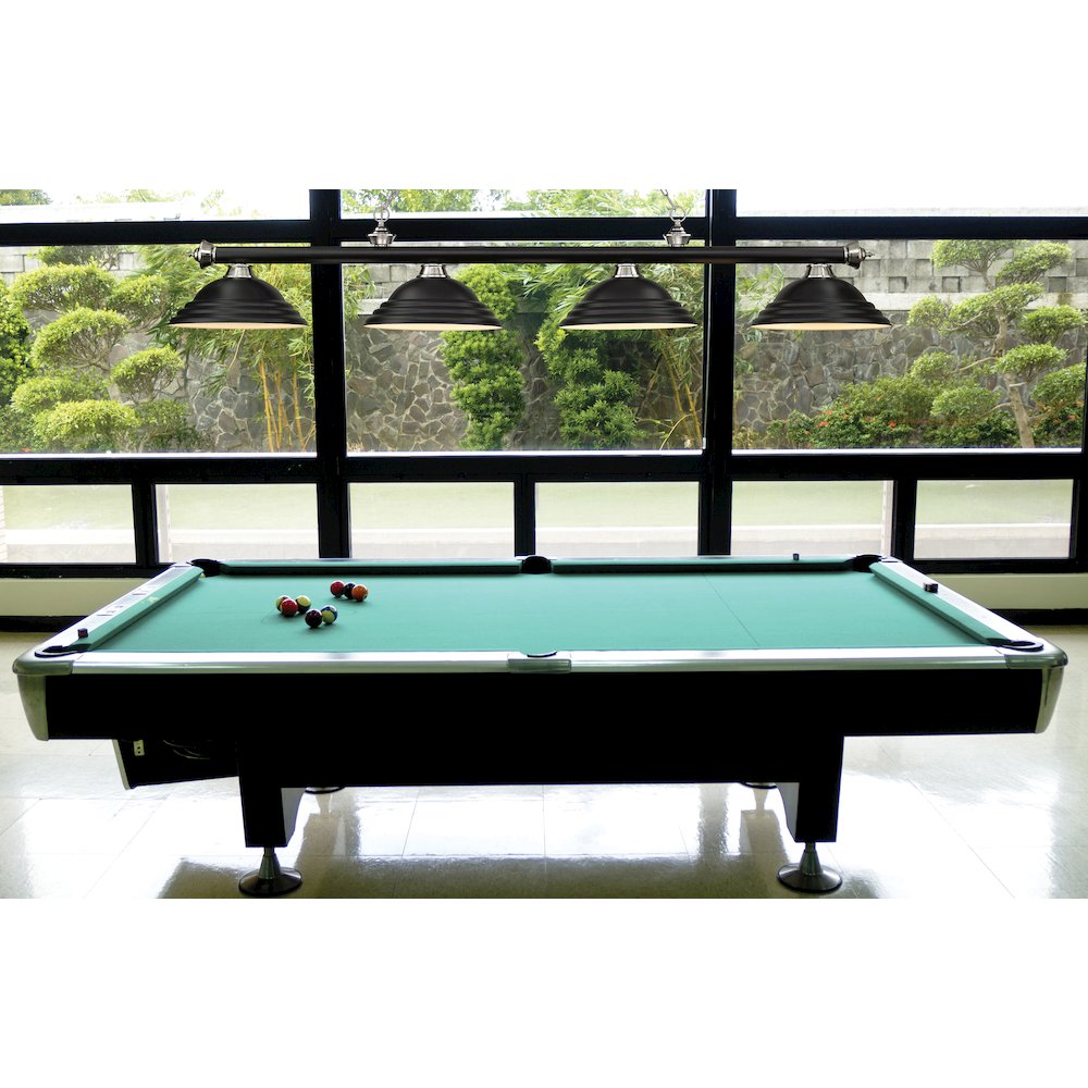 Z-Lite Cordon 4 Light Billiard, Steel Frame, Matte Black Shade Color. Picture 7