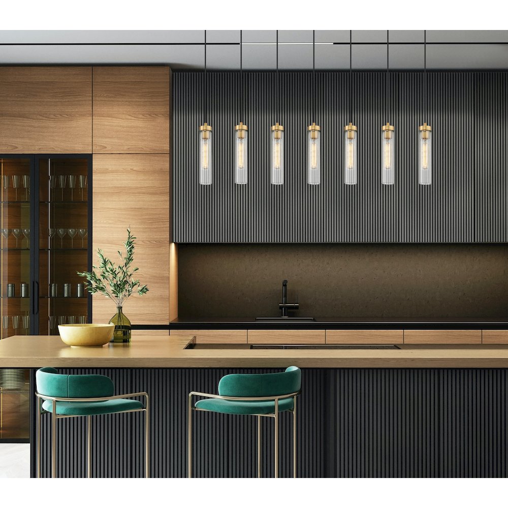Z-Lite 7 Light Linear Chandelier. Picture 6
