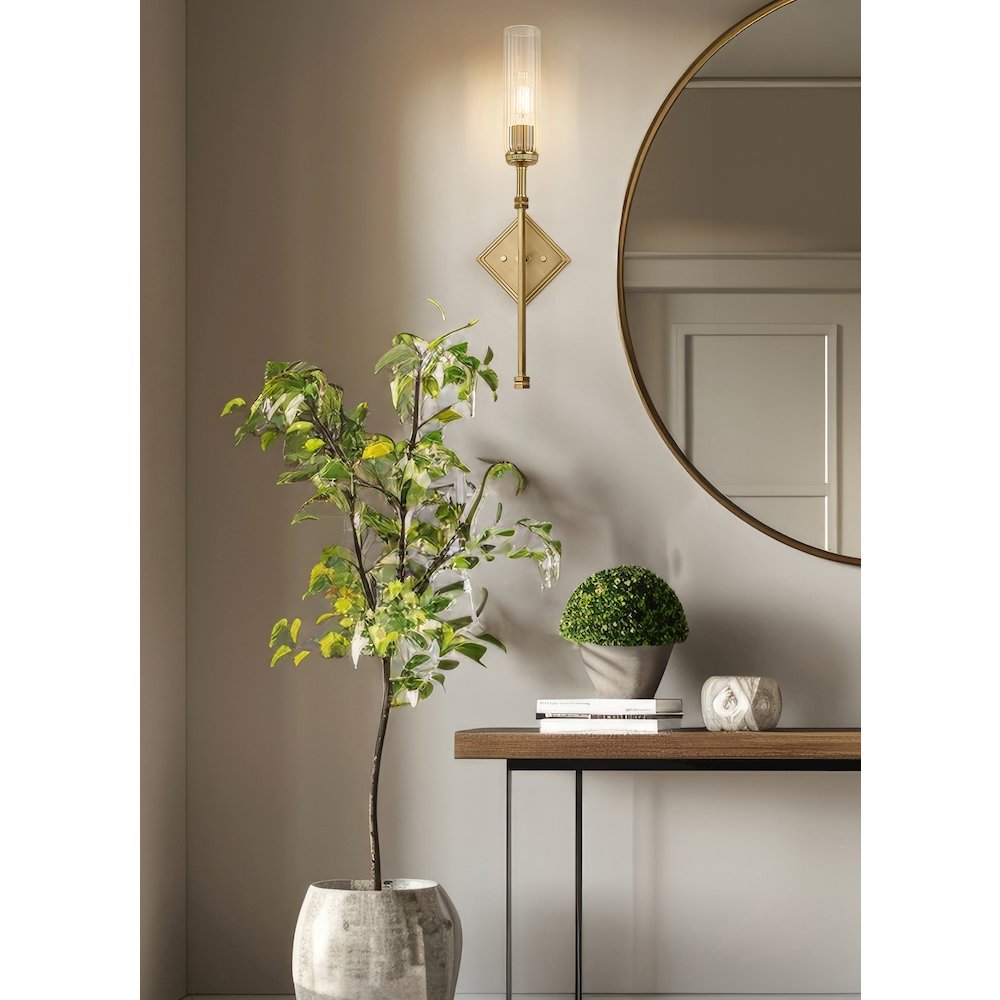 Z-Lite 1 Light Wall Sconce, Modern Gold. Picture 6