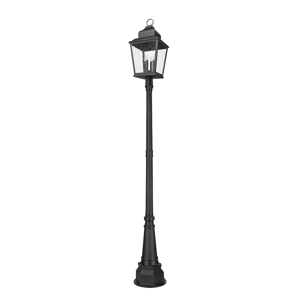 Z-Lite 4 Light Outdoor Post Mounted Fixture, Sand Black. Picture 7