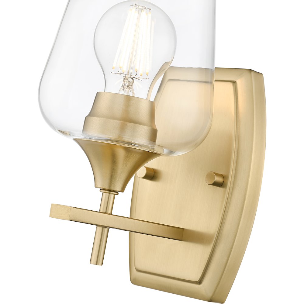 Z-Lite 1 Light Wall Sconce, Burnished Brass. Picture 4