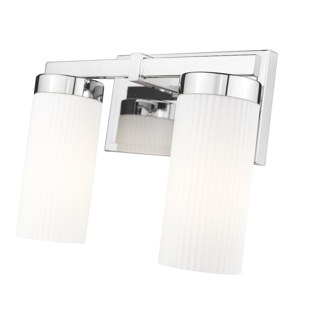 Z-Lite Danica 2 Light Vanity in Chrome color, Steel frame. Picture 4