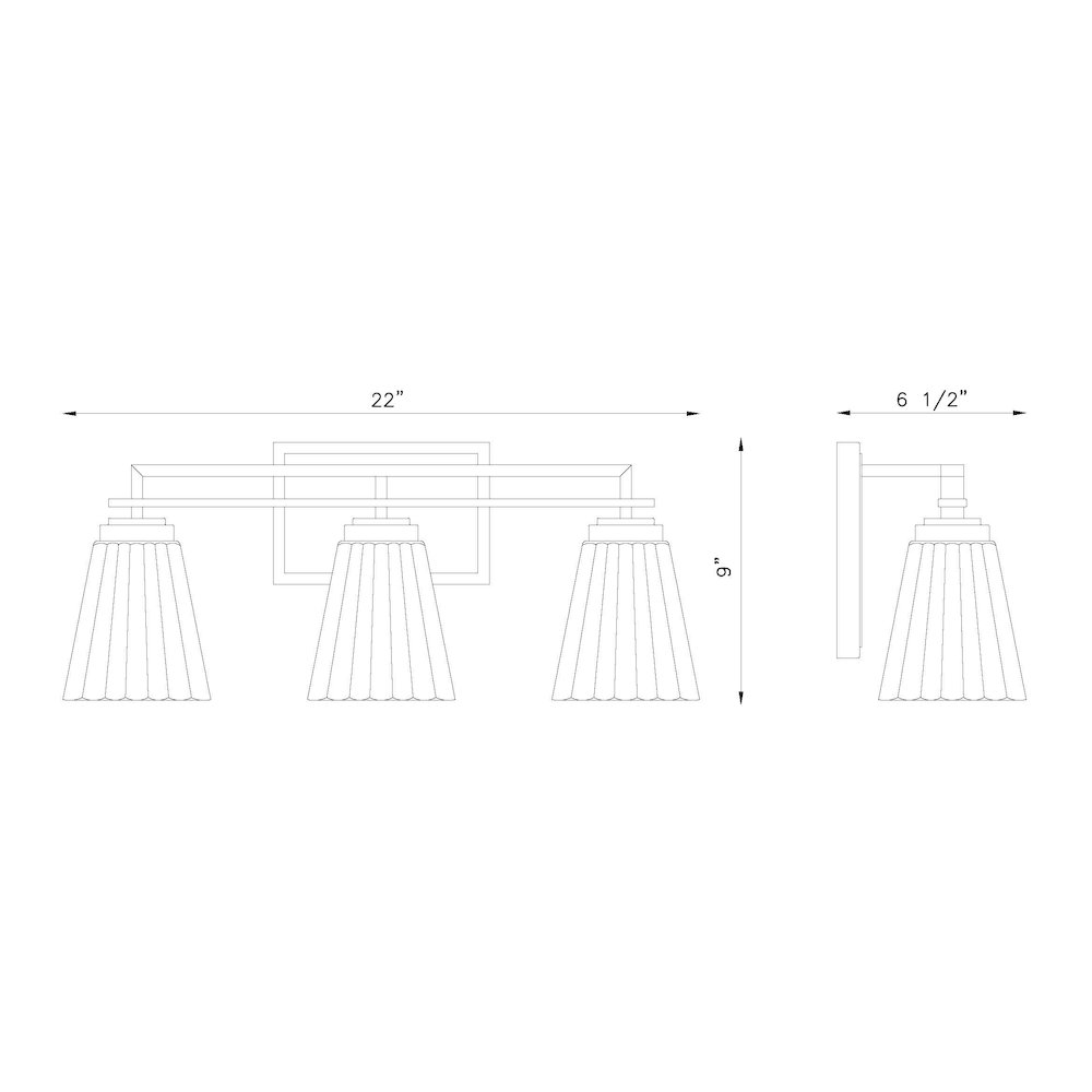 Z-Lite 3 Light Vanity. Picture 8
