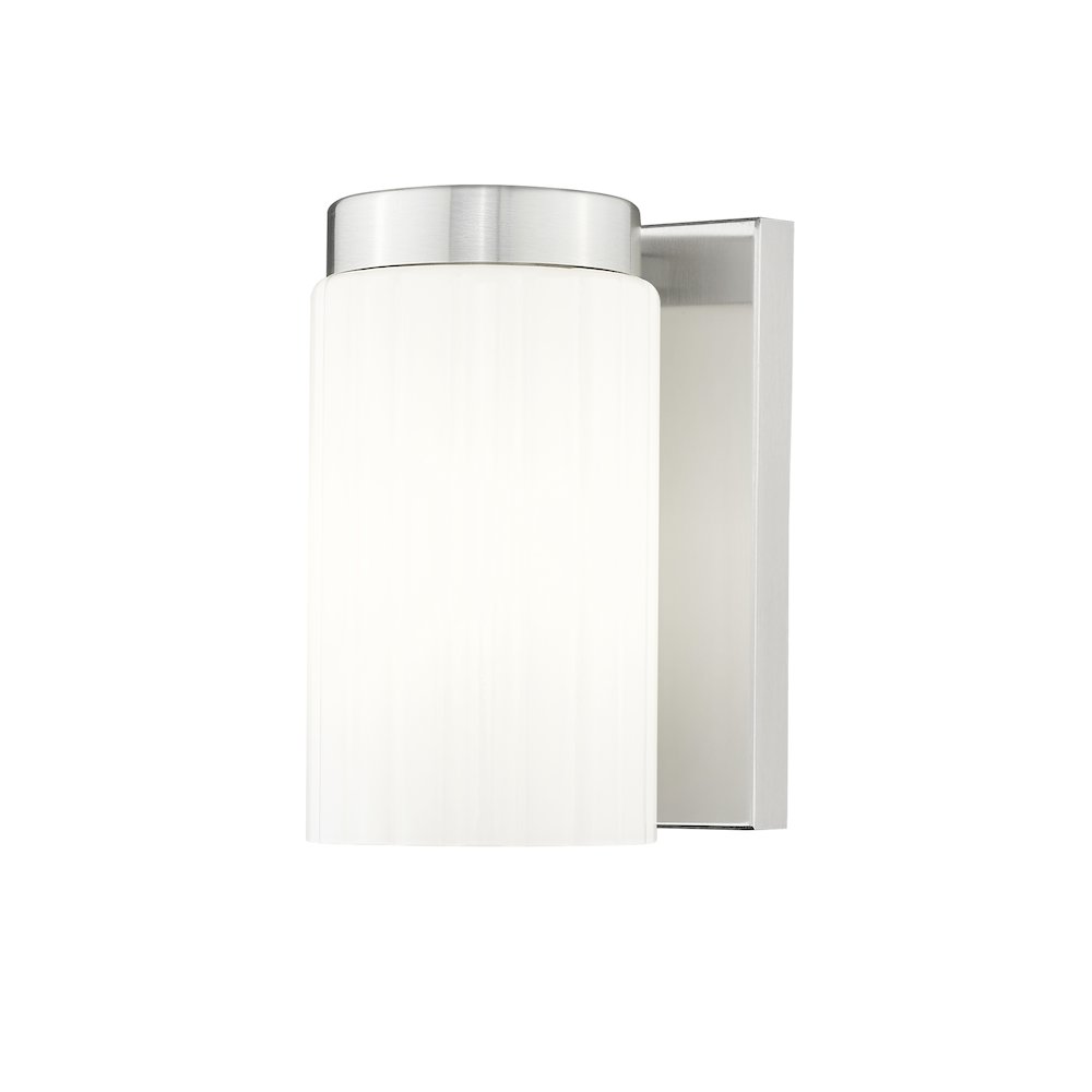 Z-Lite Burk 1 Light Wall Sconce, Brushed Nickel. Picture 1