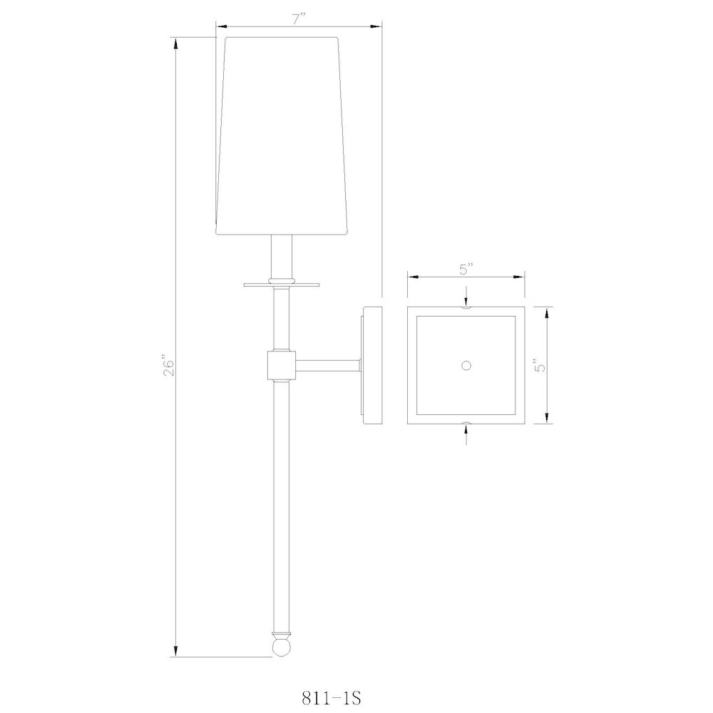 Z-Lite 1 Light Wall Sconce. Picture 8