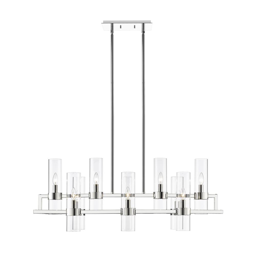 10 Light Linear Chandelier. Picture 2