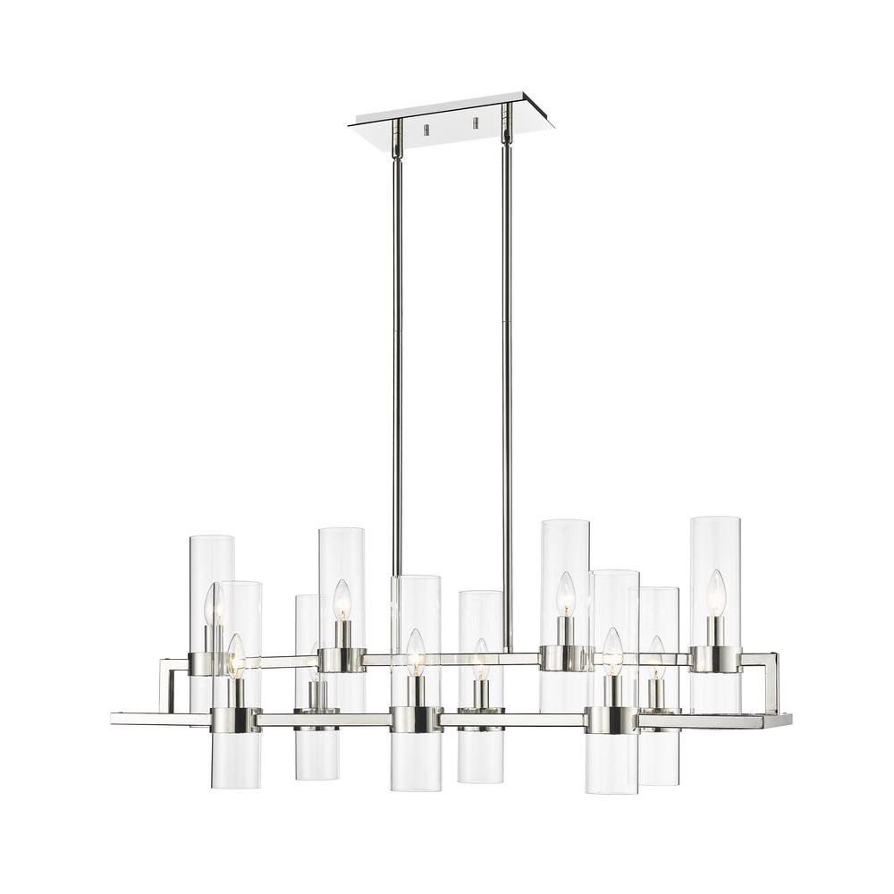 10 Light Linear Chandelier. Picture 3