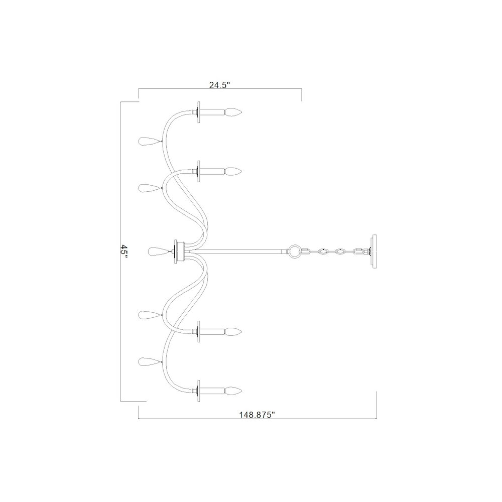 Z-Lite 6 Light Chandelier, Mordern Gold. Picture 8