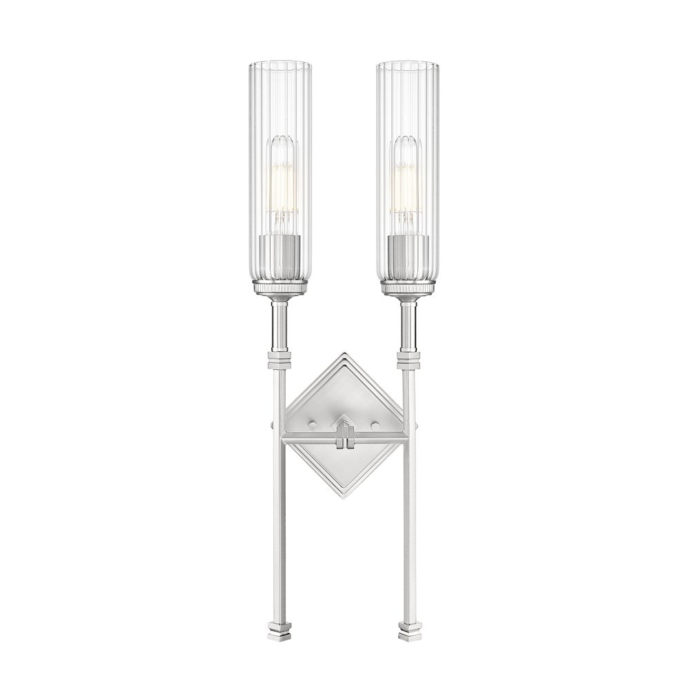 Z-Lite 2 Light Wall Sconce, Brushed Nickel. Picture 2