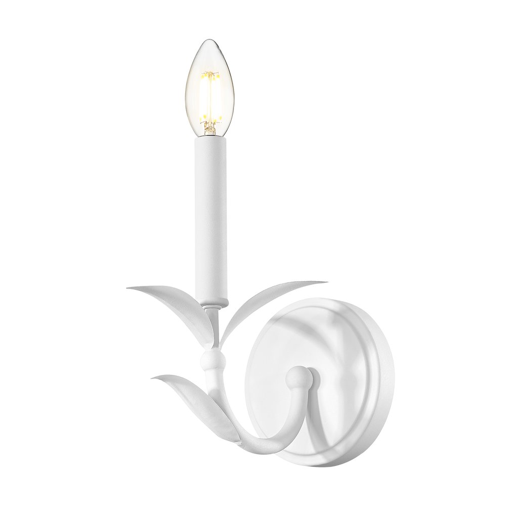 Z-Lite 1 Light Wall Sconce, Textured White. Picture 2