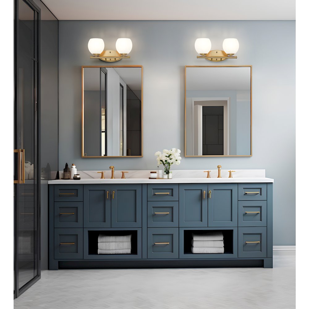 Z-Lite 2 Light Vanity, Modern Gold. Picture 6
