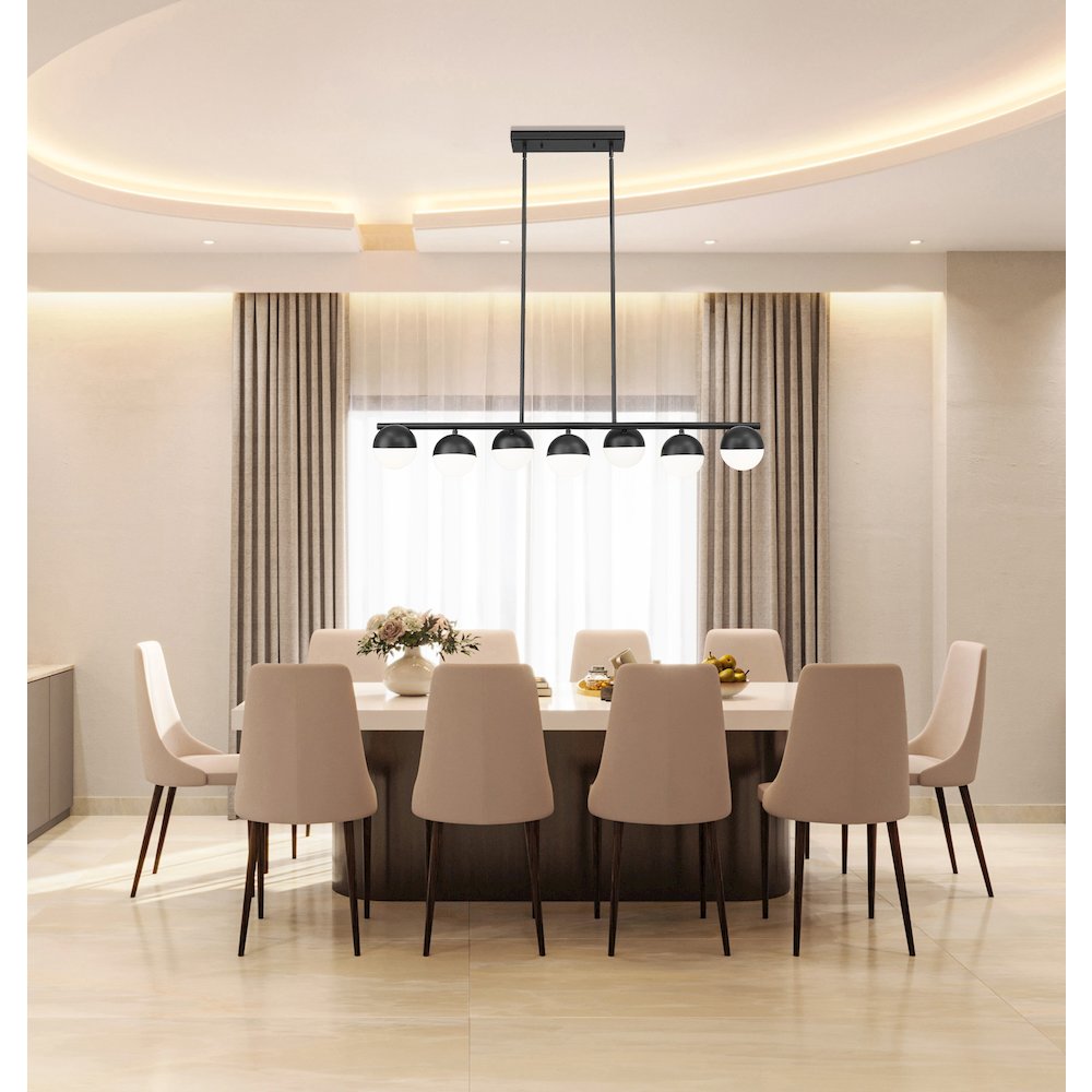 Z-Lite 7 Light Linear Chandelier. Picture 6