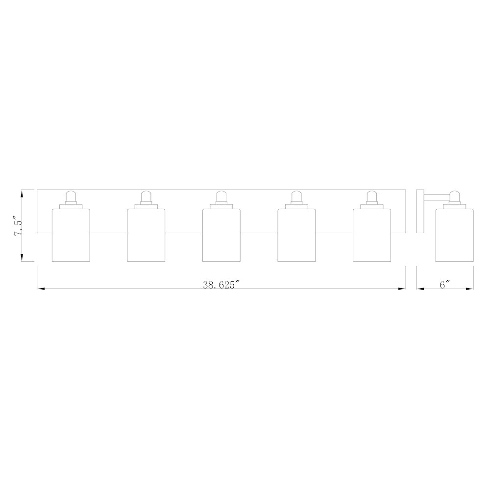 Z-Lite 5 Light Vanity. Picture 6