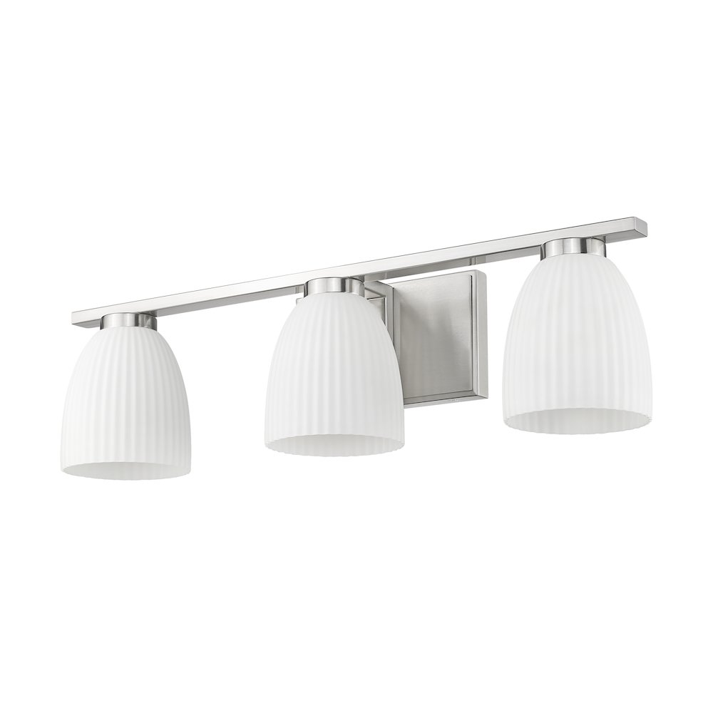 Z-Lite Naya 3 Light Vanity in Brushed Nickel color, Steel frame. Picture 5