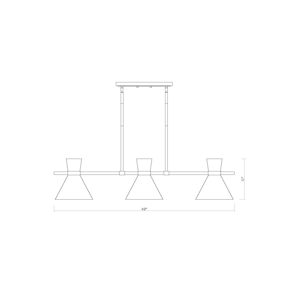 Z-Lite 6 Light Linear Chandelier. Picture 8
