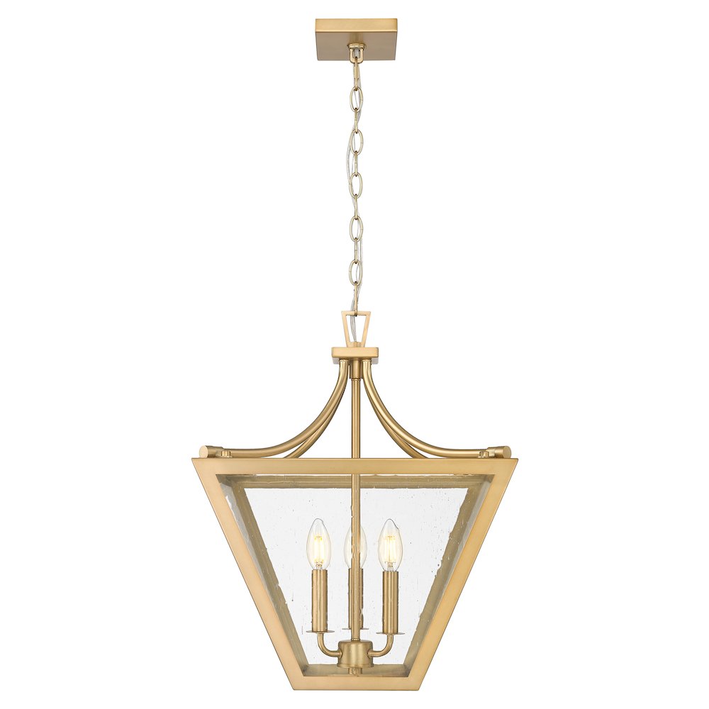 Z-Lite 3 Light Chandelier, Rubbed Brass. Picture 2