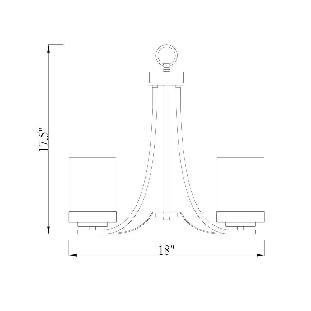 3 Light Chandelier. Picture 6