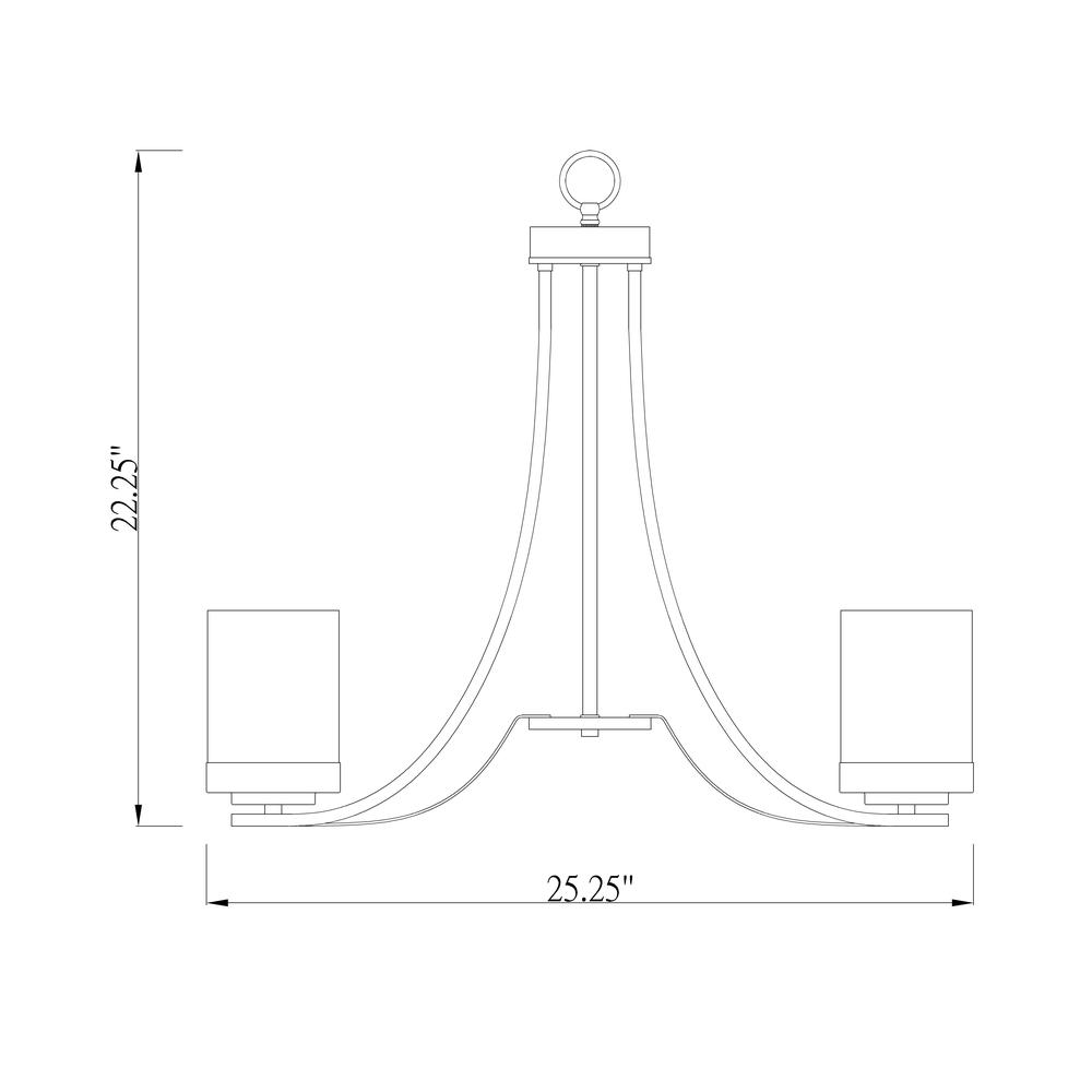 5 Light Chandelier. Picture 6