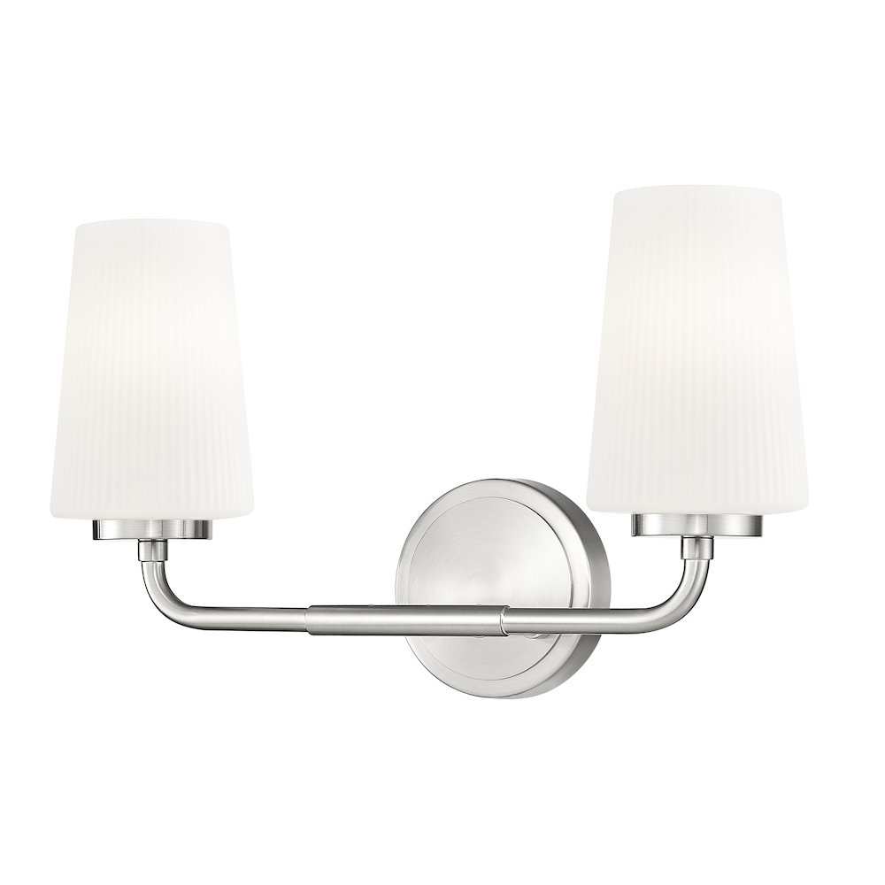 Z-Lite Montford 2 Light Vanity in Brushed Nickel color, Steel frame. Picture 1