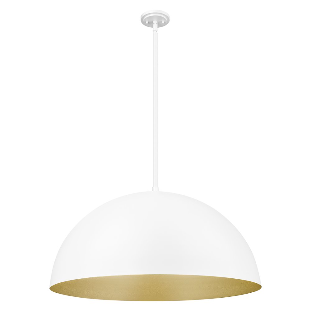 Z-Lite 3 Light Pendant, Matte White. Picture 7