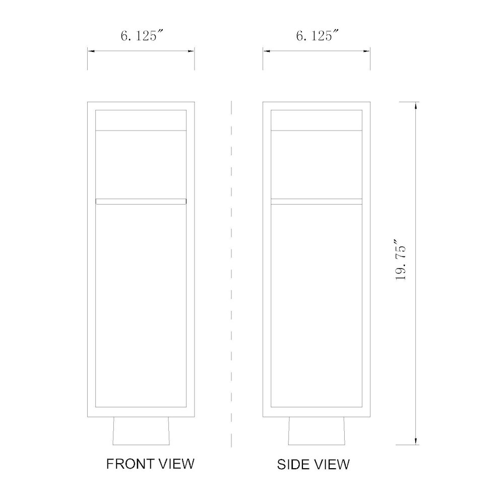 Z-Lite 1 Light Outdoor Post Mount Fixture. Picture 5