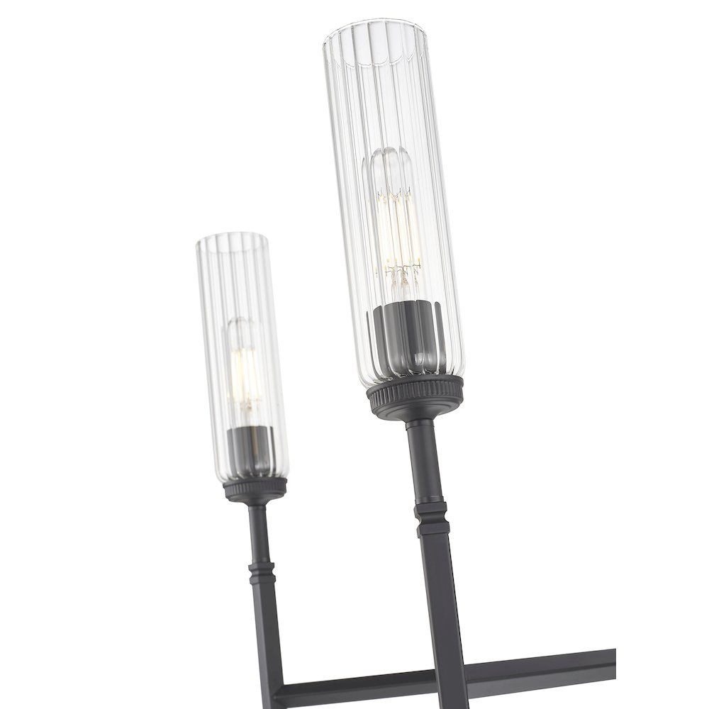 Z-Lite 5 Light Chandelier, Matte Black. Picture 4